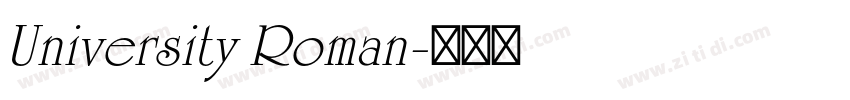 University Roman字体转换
